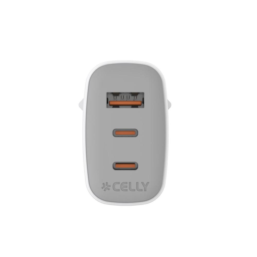 Celly - UPTC1USB2USBC65 cargador de dispositivo móvil Smartphone, Tableta, Teléfono Blanco USB Interior