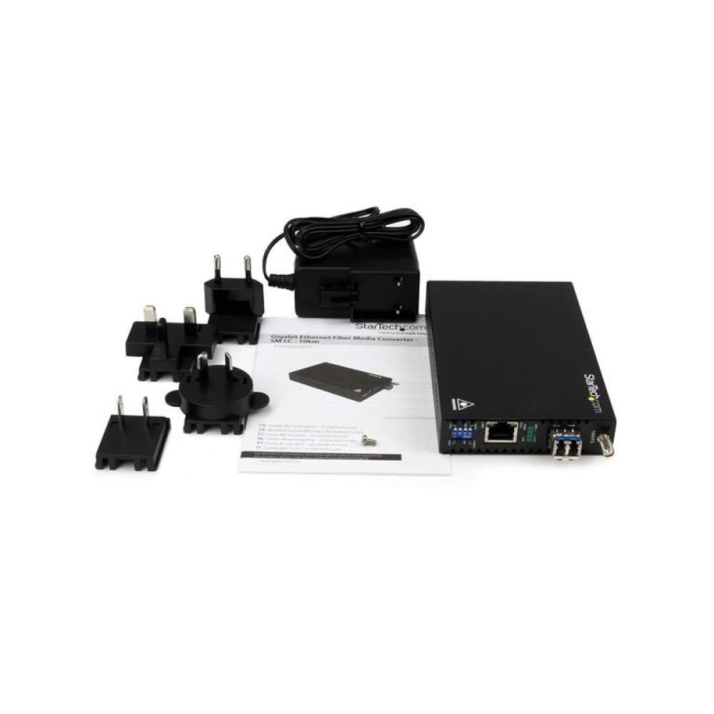 StarTech.com - Conversor de Medios de Ethernet Gigabit de Cobre a Fibra - Monomodo LC - 10km