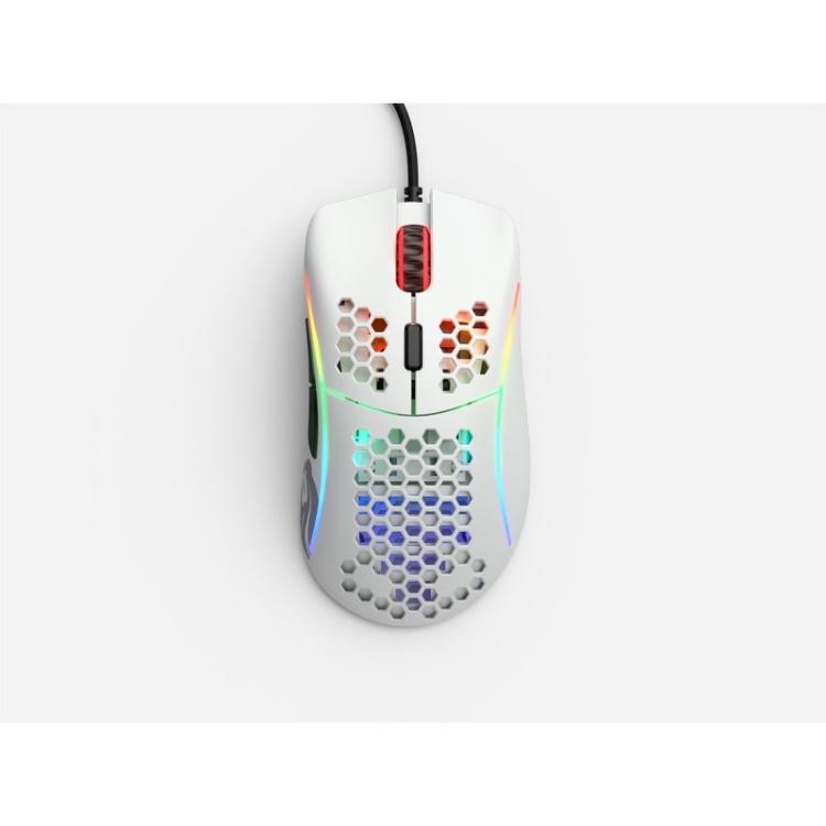 Glorious Gaming - Model D ratón Juego mano derecha USB tipo A Óptico 12000 DPI - GD-WHITE