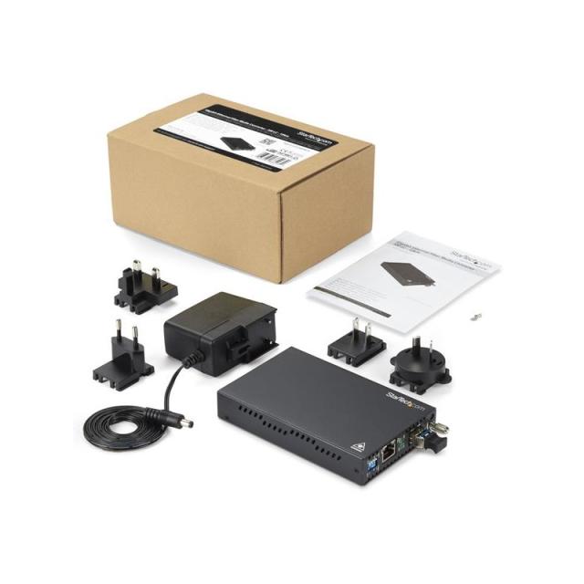 StarTech.com - Conversor de Medios de Ethernet Gigabit de Cobre a Fibra - Monomodo LC - 10km