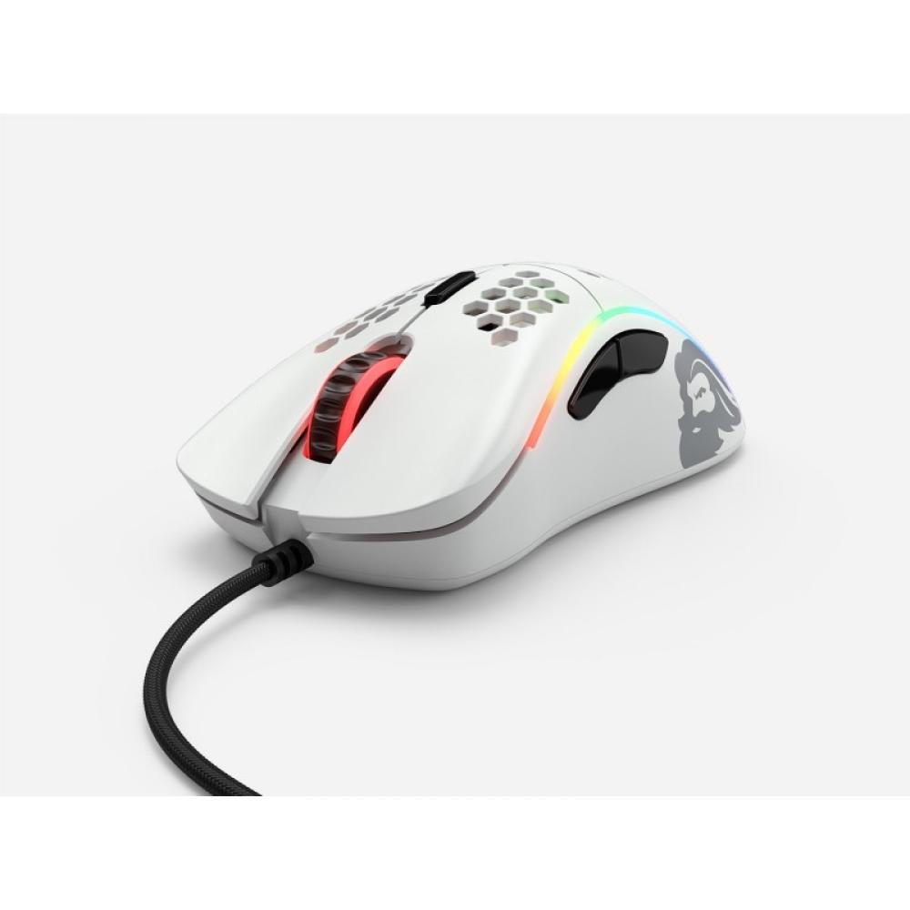 Glorious Gaming - Model D ratón Juego mano derecha USB tipo A Óptico 12000 DPI - GD-WHITE