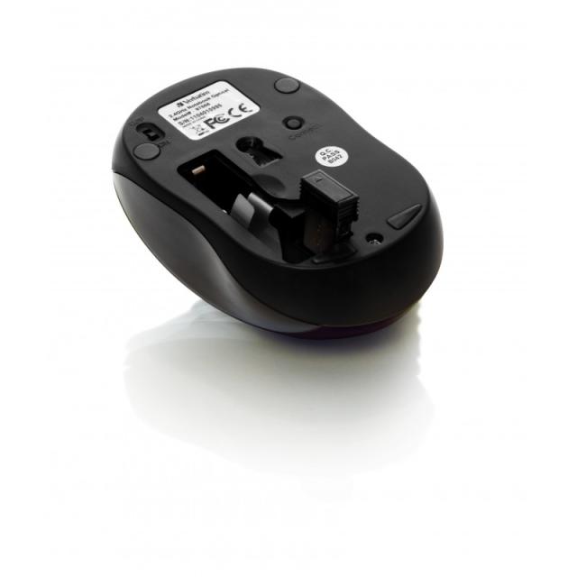 Verbatim - Go Nano ratón Ambidextro RF inalámbrico 1600 DPI - 49042