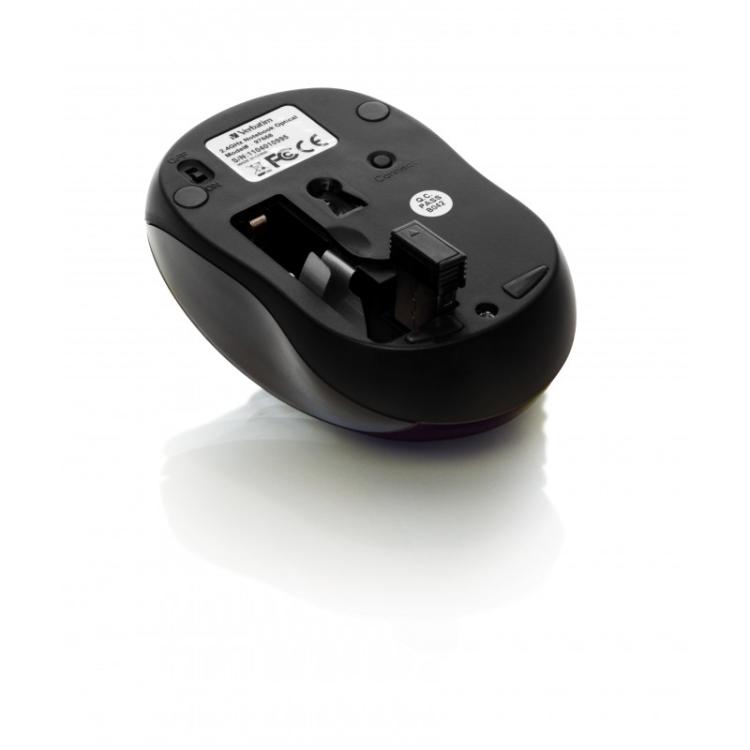 Verbatim - Go Nano ratón Ambidextro RF inalámbrico 1600 DPI - 49042