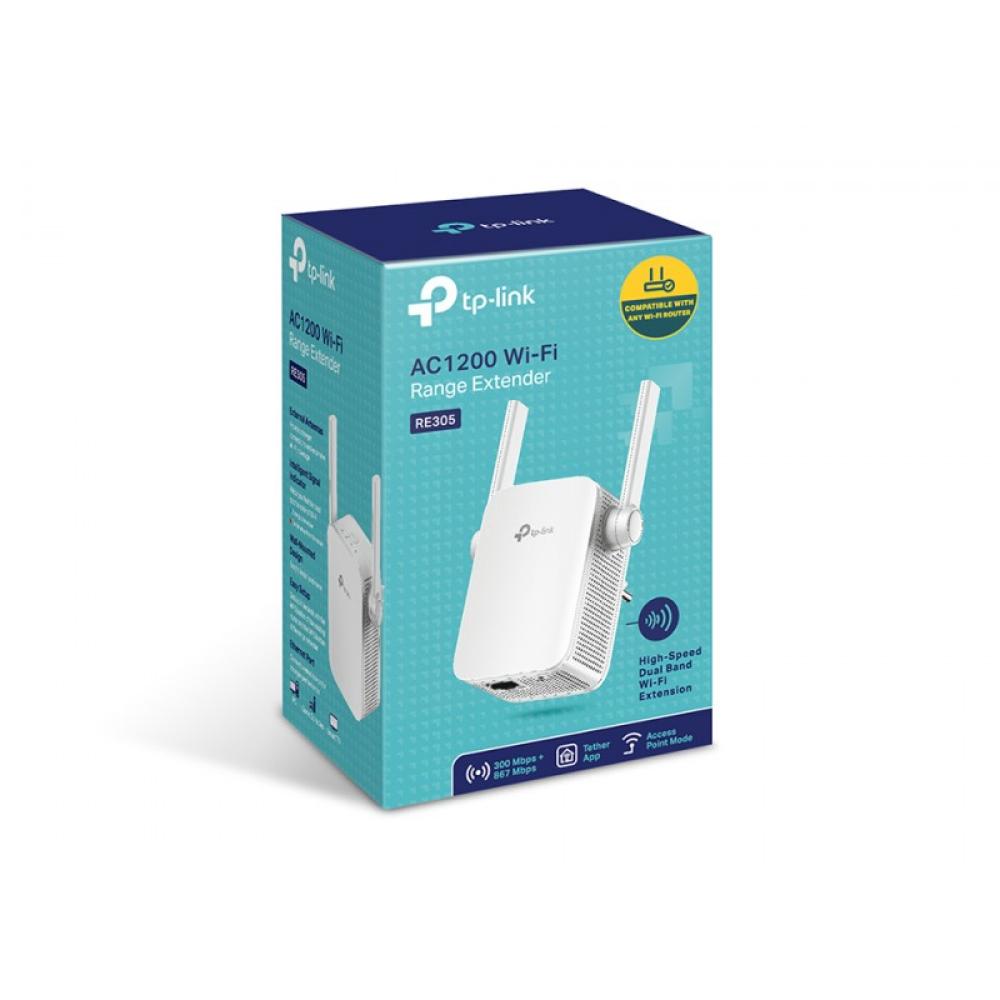 TP-Link - RE305 ampliador de red Repetidor de red Blanco 10, 100 Mbit/s