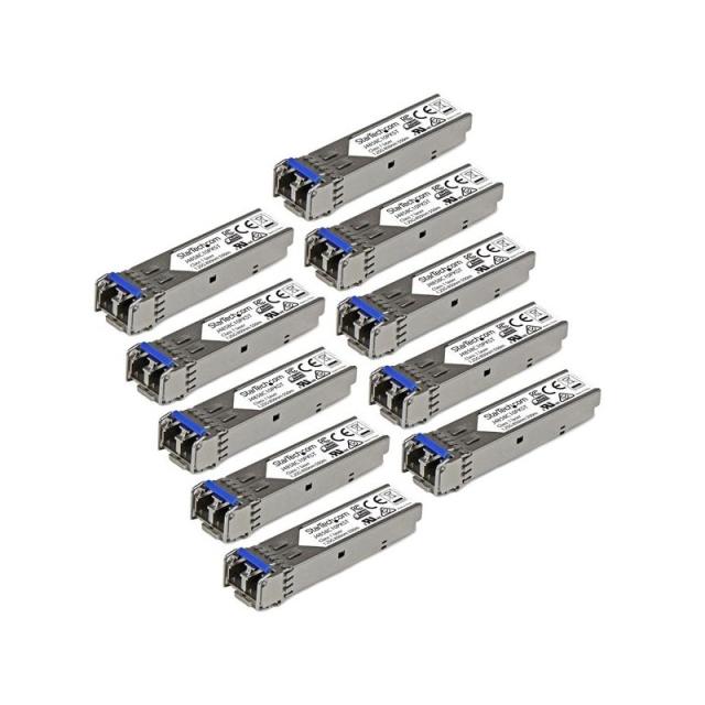 StarTech.com - Paquete de 10 Módulos SFP compatibles con HPE J4859C - 1000BASE-LX - Monomodo/Multimodo de 1 GbE - SFP Ethernet G