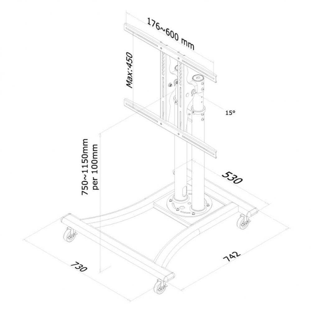 Neomounts - PLASMA-M1200 Carro para TV 42-70"