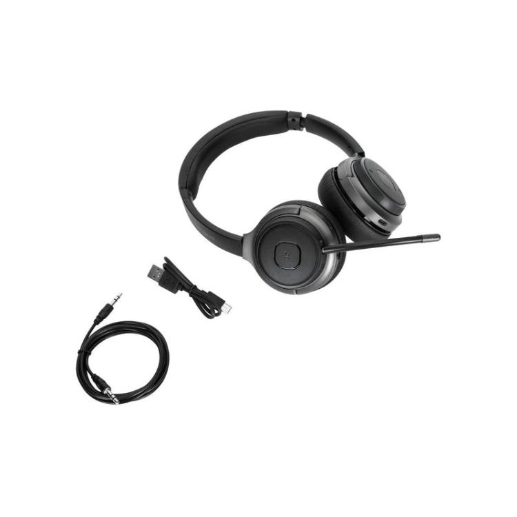 Targus - AEH104GL auricular y casco Auriculares Inalámbrico y alámbrico Diadema Llamadas/Música USB Tipo C Bluetooth Negro