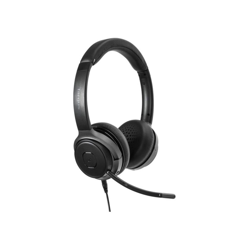 Targus - AEH104GL auricular y casco Auriculares Inalámbrico y alámbrico Diadema Llamadas/Música USB Tipo C Bluetooth Negro