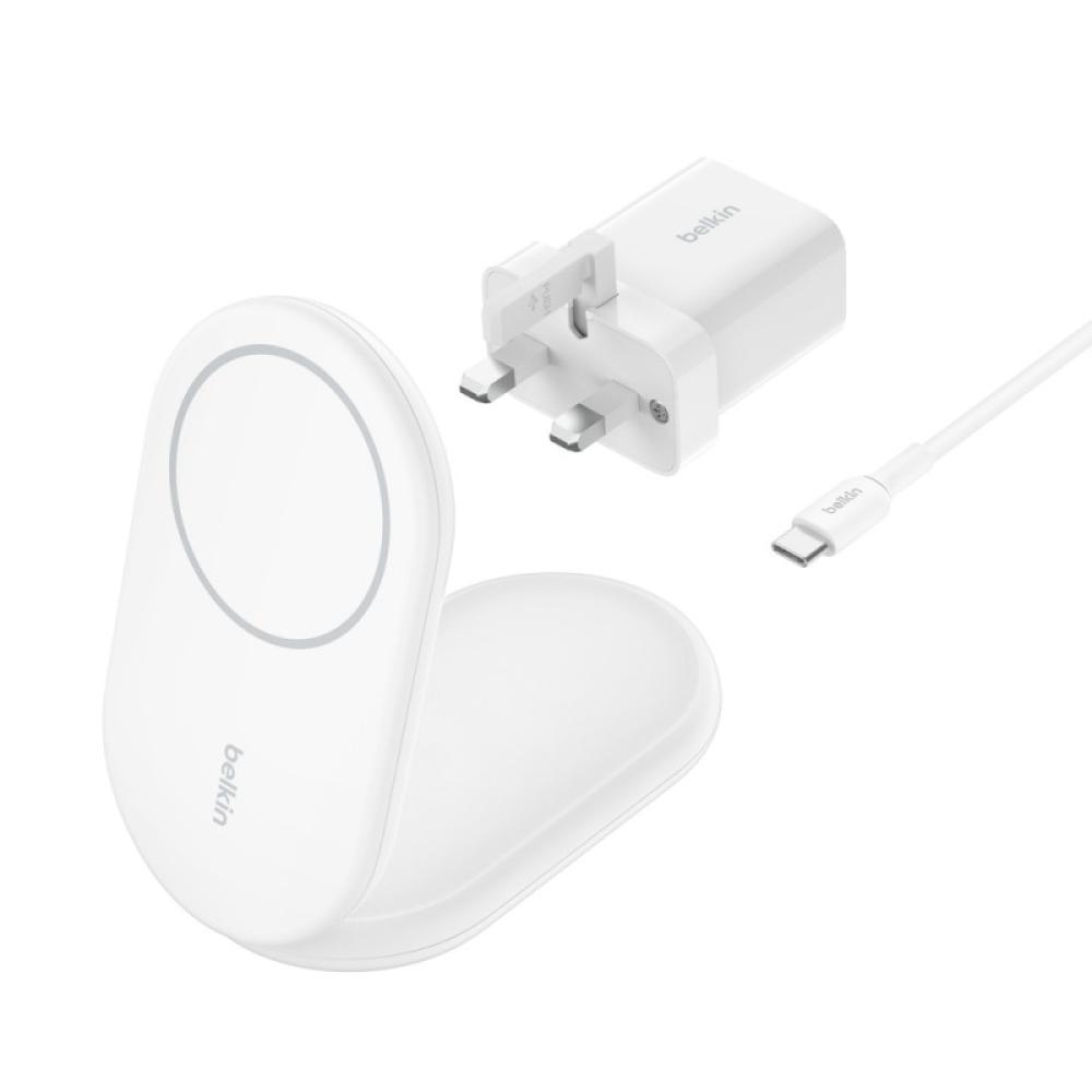 Belkin - BoostCharge Auriculares, Smartphone Blanco USB Cargador inalámbrico Carga rápida Interior - WIB007VFWH
