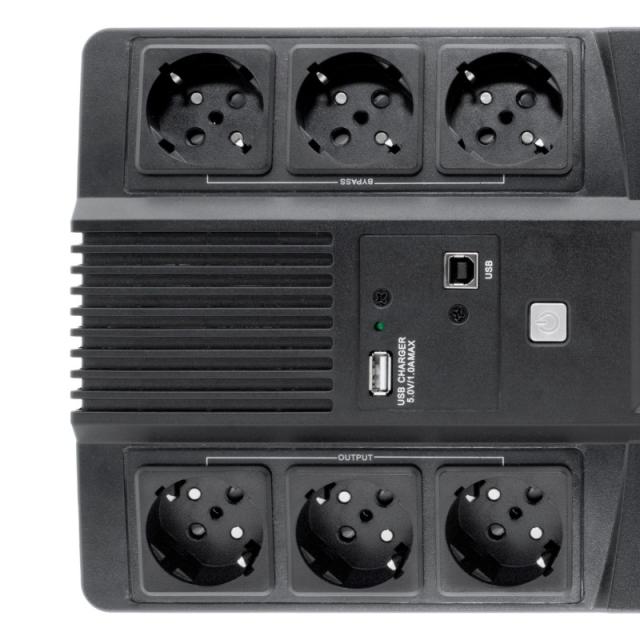 CoolBox - SAI SCUDO3 800VA 480W 3+3 SCHUKOS + SOFTWARE