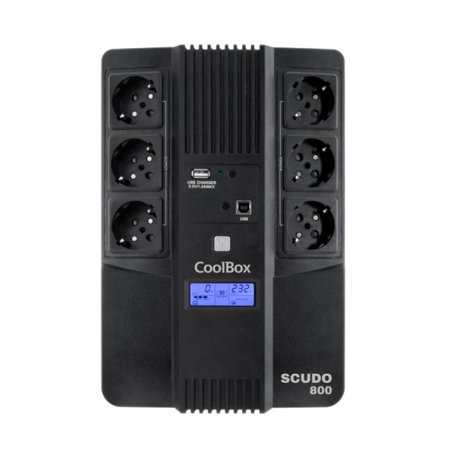 CoolBox - SAI SCUDO3 800VA 480W 3+3 SCHUKOS + SOFTWARE