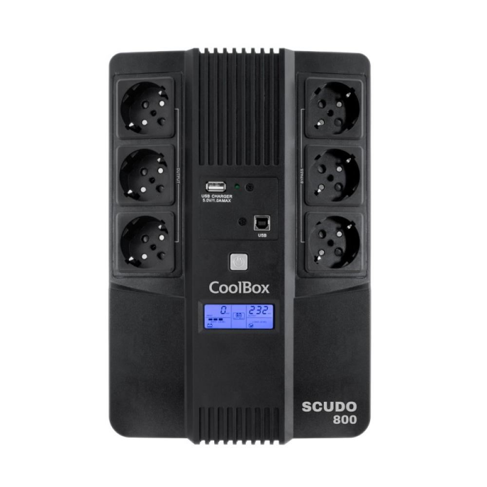 CoolBox - SAI SCUDO3 800VA 480W 3+3 SCHUKOS + SOFTWARE