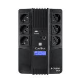 CoolBox - SAI SCUDO3 800VA 480W 3+3 SCHUKOS + SOFTWARE
