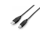 Equip - 128864 Cable USB 2.0 de tipo A a tipo B, 2,0 m, negro