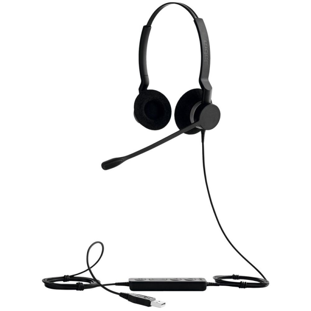 Jabra - Biz 2300 Auriculares Alámbrico Diadema Oficina/Centro de llamadas USB tipo A Negro - 2399-829-109