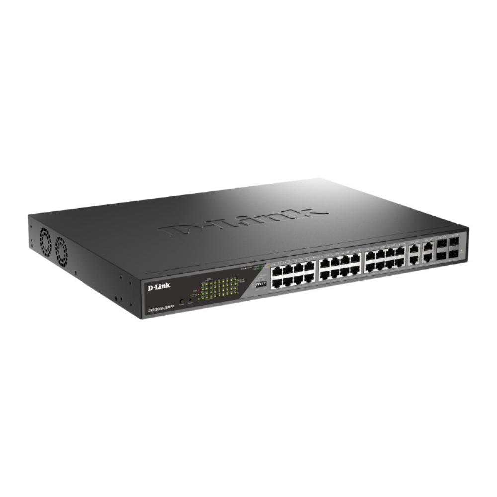 D-Link - DSS-200G-28MPP switch Gestionado L2 Gigabit Ethernet (10/100/1000) Energía sobre Ethernet (PoE) 1U Gris