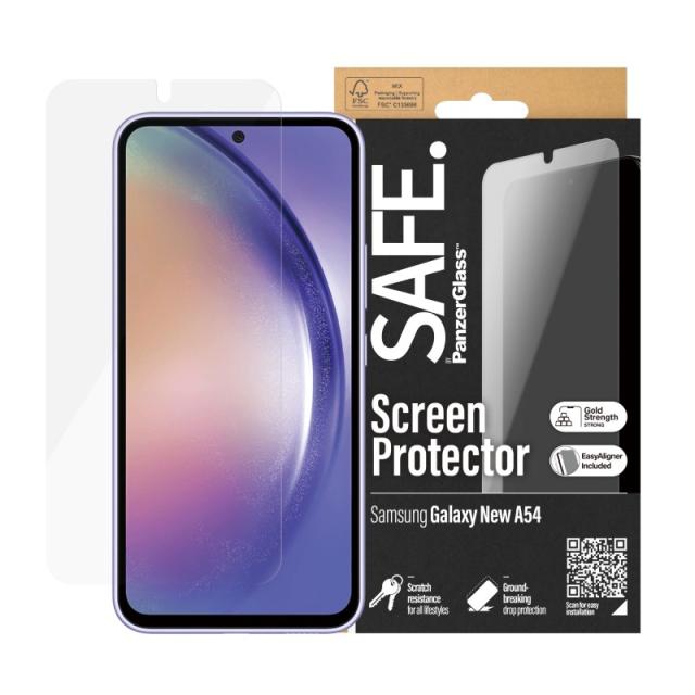 PanzerGlass - SAFE. by ® Screen Protector Samsung Galaxy A55 5G / Ultra-Wide Fit w. EasyAligner Protector de pantalla 1 pieza(s)