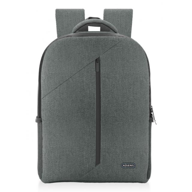 AISENS - Mochila premium para portátil 15.6, Gris - ASBG-BP084-GR