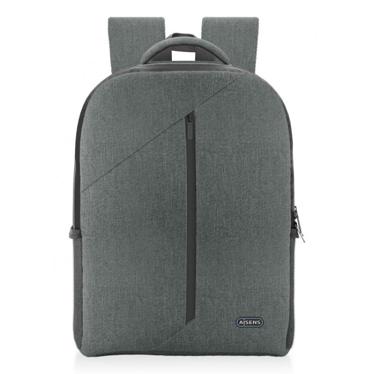 AISENS - Mochila premium para portátil 15.6, Gris - ASBG-BP084-GR
