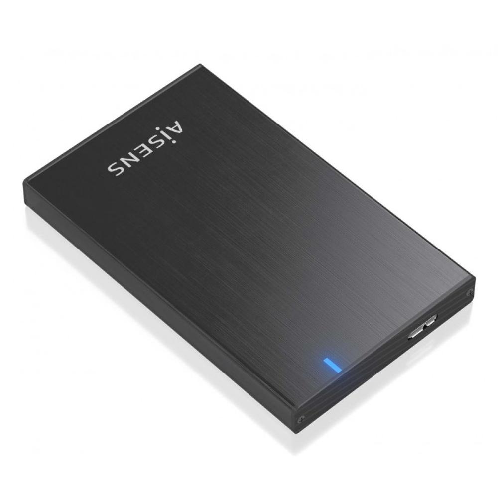 AISENS - Caja externa 2.5" ASE-2527B 9.5mm SATA a USB 3.0/USB3.1 Gen1, Negro
