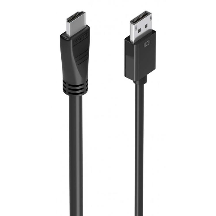 AISENS - Cable conversor DisplayPort a HDMI 4K@60Hz, DP/M-HDMI/M, Negro, 5.0m
