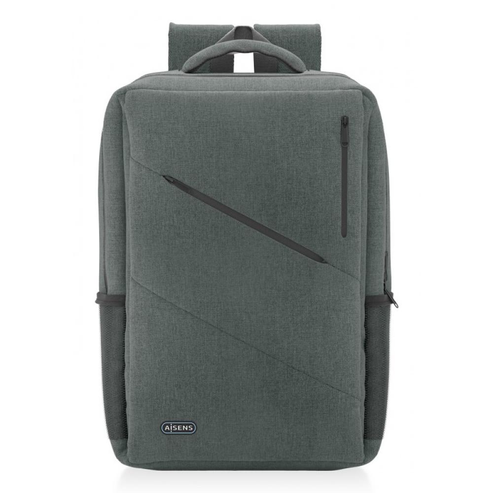 AISENS - Mochila urbana y de oficina para portatil 15,6, Gris