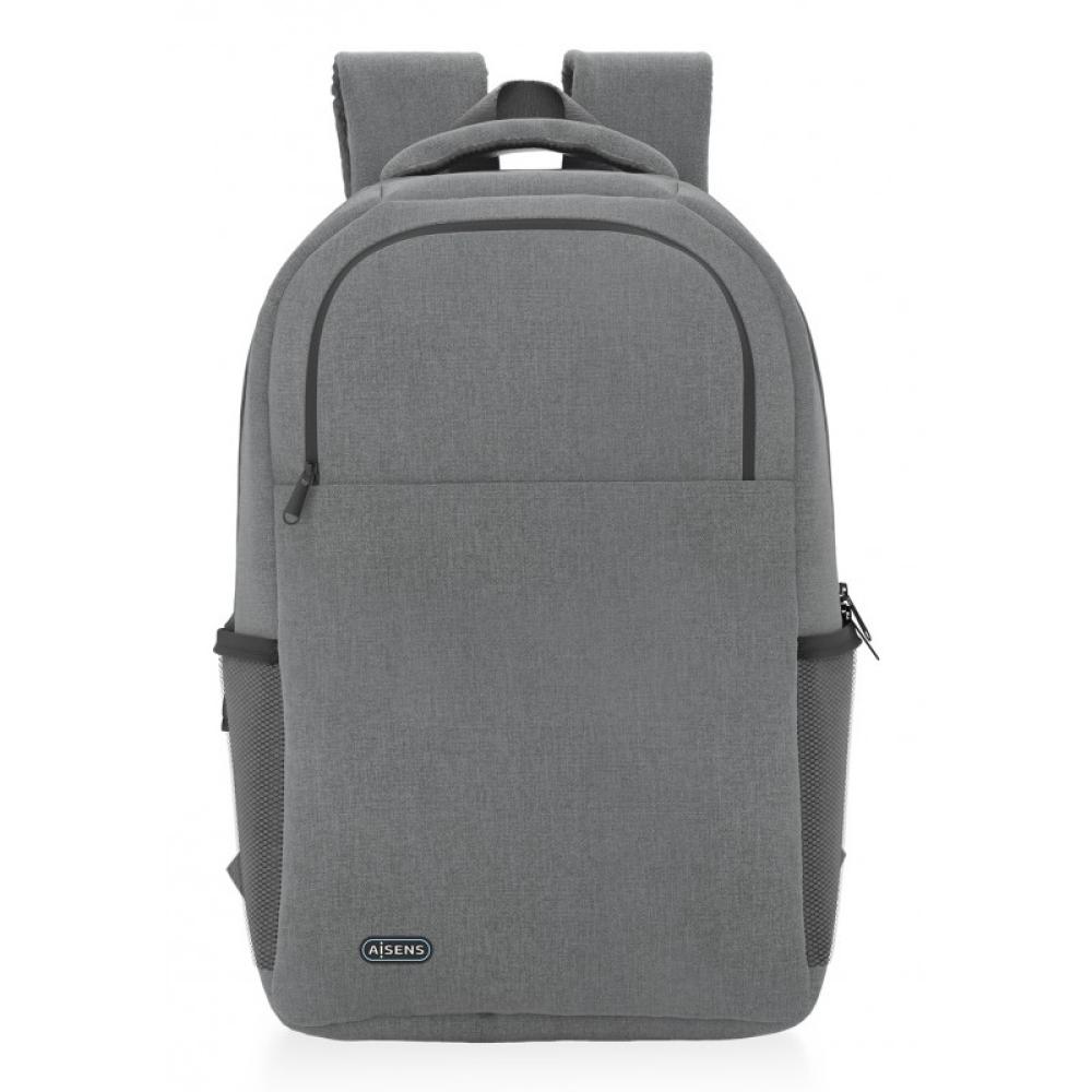 AISENS - Mochila premium para portátil 15.6, Gris - ASBG-BP083-GR