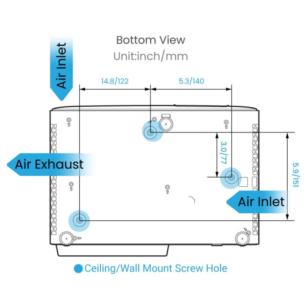 BenQ - X500i Proyector de corto alcance 2200 lúmenes ANSI DLP UHD 4K (3840x2160) Negro, Blanco