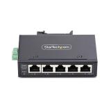 StarTech.com - Switch Ethernet Industrial de 5 Puertos no Gestionado IP30 - Ethernet 100/1000 - Montaje en Pared o Carril DIN -