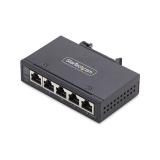 StarTech.com - Switch Ethernet Industrial de 5 Puertos no Gestionado IP30 - Ethernet 100/1000 - Montaje en Pared o Carril DIN -