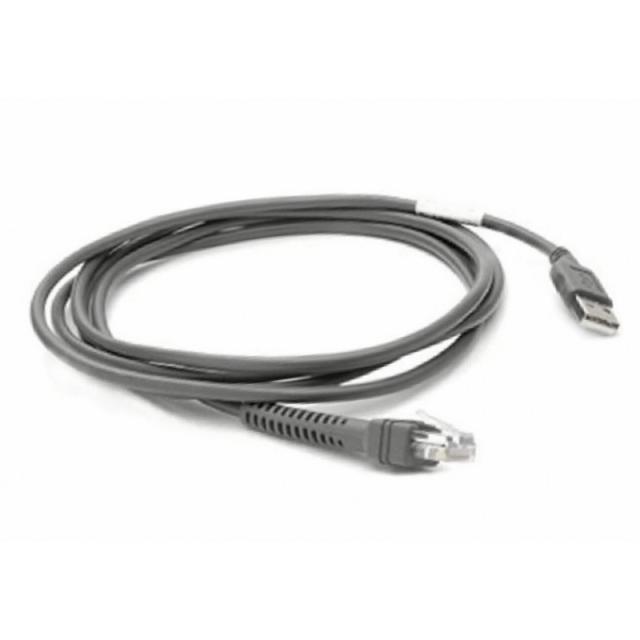 Zebra - CBA-U21-S07ZBR cable de serie Negro 2,1 m USB EAS