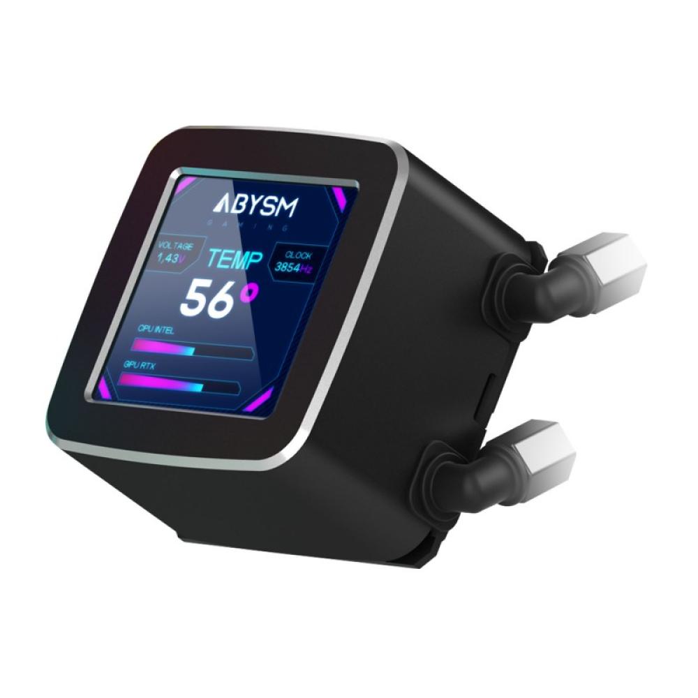ABYSM - Oceanic LCD 240 ARGB Procesador Sistema de refrigeración líquida todo en uno 12 cm Negro 1 pieza(s)