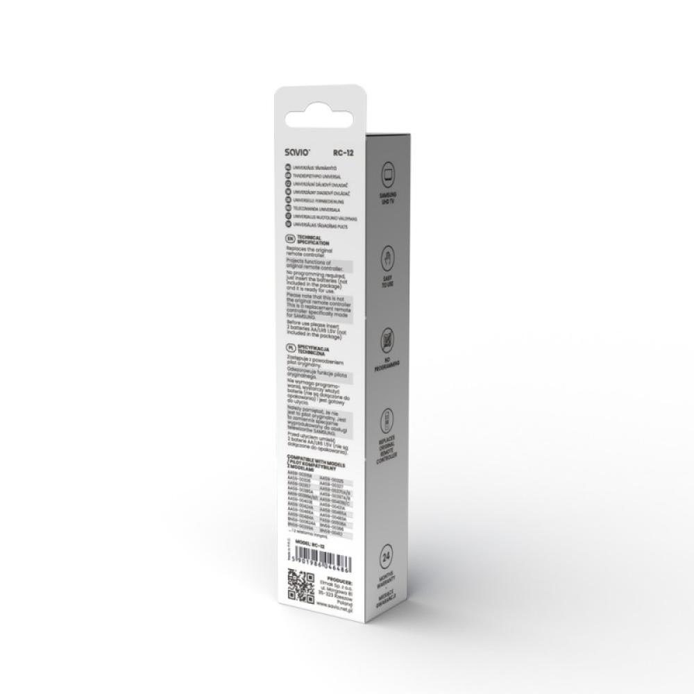 Savio - RC-12 remote control IR Wireless TV Press buttons mando a distancia IR inalámbrico Botones