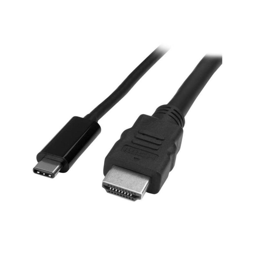 StarTech.com - Cable Adaptador USB-C a HDMI de 2m - Cable Conversor de USB-C a HDMI para Ordenadores USB Tipo C 4K 30Hz - Negro