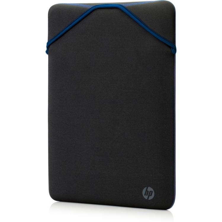 HP - Funda protectora reversible para portátil de 14 pulgadas, negra/azul