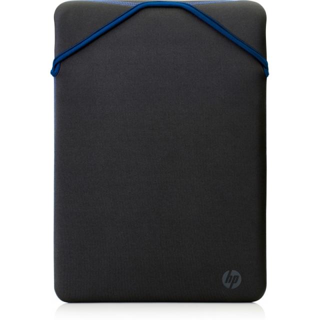 HP - Funda protectora reversible para portátil de 14 pulgadas, negra/azul