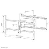 Neomounts - WL40-550BL18 Soporte de pared para TV 43-75" - movimiento completo - fácil montaje