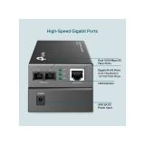 TP-Link - MC210CS convertidor de medio 1000 Mbit/s 1310 nm Monomodo Negro - MC210CS V1