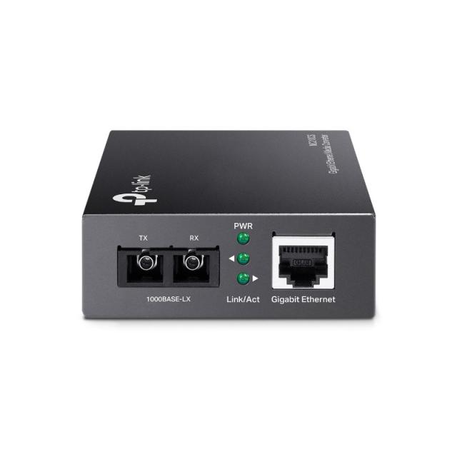 TP-Link - MC210CS convertidor de medio 1000 Mbit/s 1310 nm Monomodo Negro - MC210CS V1
