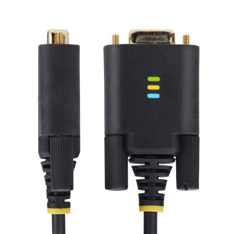 StarTech.com - Cable Adaptador USB a Serie DB9 RS232 FTDI de 2m - Retención COM - Tornillos DB9 Intercambiables - USB-A a DB9 RS