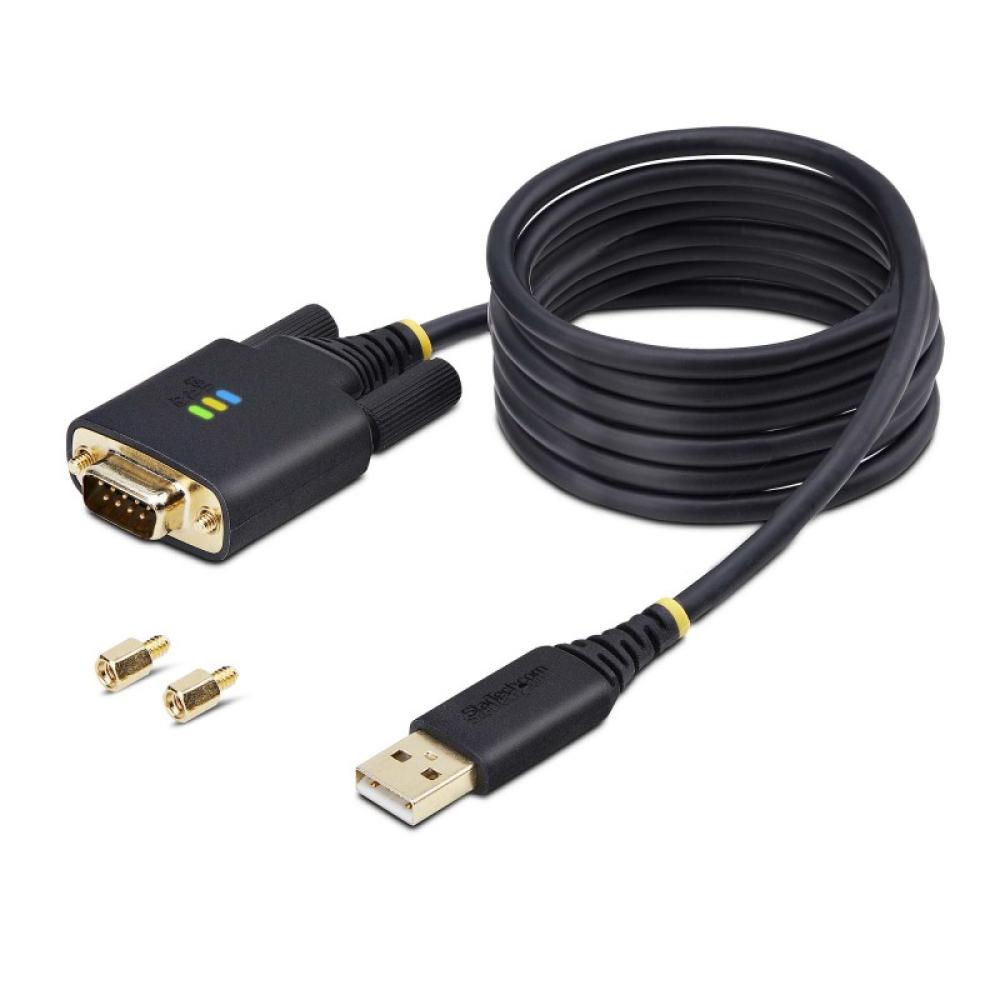 StarTech.com - Cable Adaptador USB a Serie DB9 RS232 FTDI de 2m - Retención COM - Tornillos DB9 Intercambiables - USB-A a DB9 RS