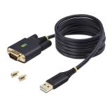 StarTech.com - Cable Adaptador USB a Serie DB9 RS232 FTDI de 2m - Retención COM - Tornillos DB9 Intercambiables - USB-A a DB9 RS