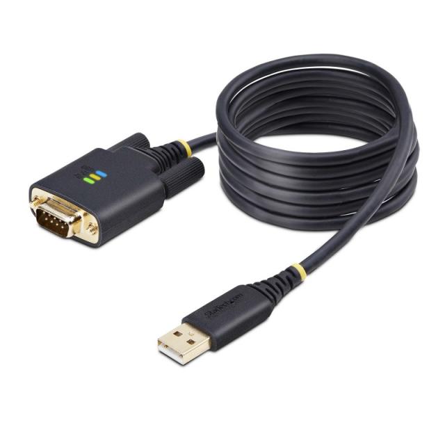StarTech.com - Cable Adaptador USB a Serie DB9 RS232 FTDI de 2m - Retención COM - Tornillos DB9 Intercambiables - USB-A a DB9 RS