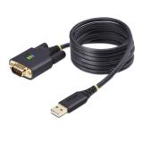 StarTech.com - Cable Adaptador USB a Serie DB9 RS232 FTDI de 2m - Retención COM - Tornillos DB9 Intercambiables - USB-A a DB9 RS