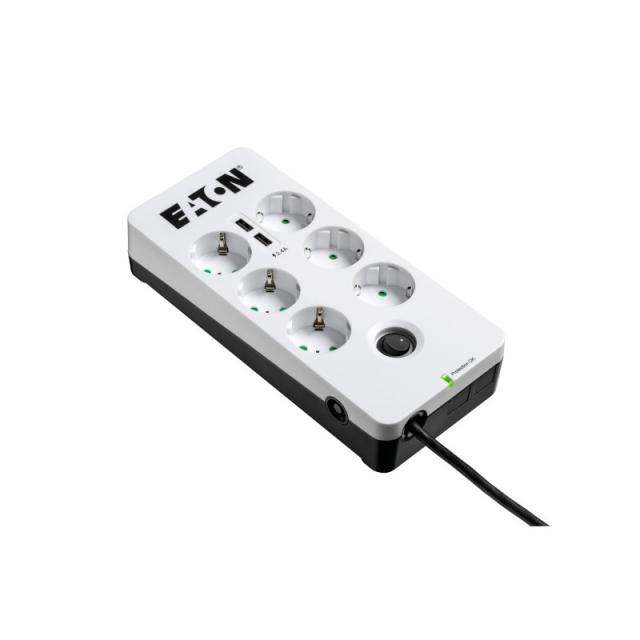 Eaton - PB6UD limitador de tensión Negro, Blanco 6 salidas AC 220 - 250 V 1,5 m