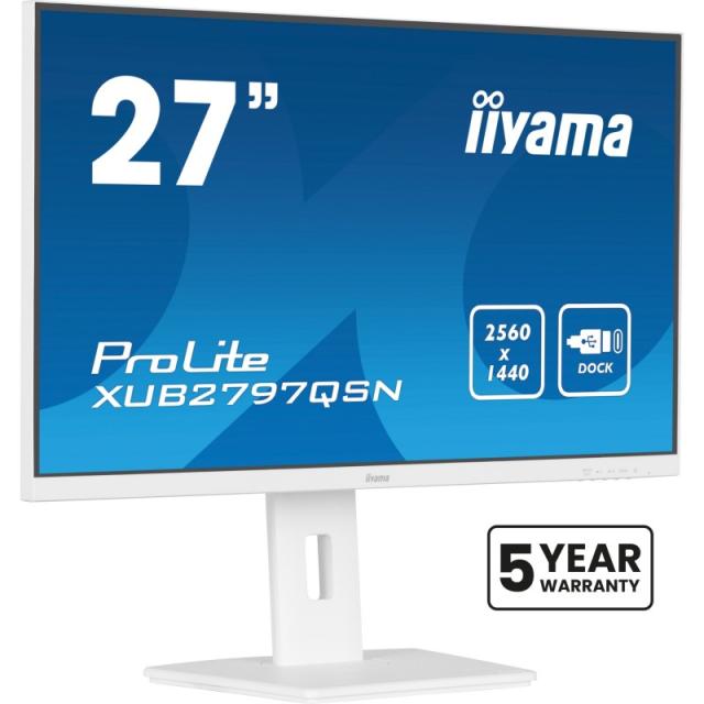 iiyama - G-MASTER XUB2797QSN-W2 pantalla para PC 68,6 cm (27") 2560 x 1440 Pixeles Quad HD LED Blanco