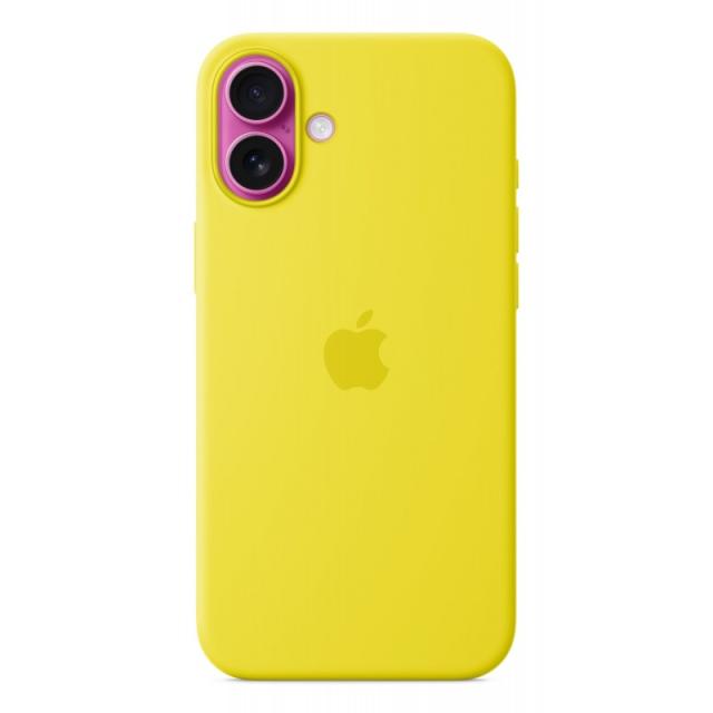 Apple - Funda de silicona con MagSafe para el iPhone 16 Plus - Amarillo carambola
