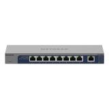 NETGEAR - GS108MX-100EUS switch No administrado L2 Gigabit Ethernet (10/100/1000) Montaje en pared/escritorio