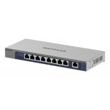 NETGEAR - GS108MX-100EUS switch No administrado L2 Gigabit Ethernet (10/100/1000) Montaje en pared/escritorio
