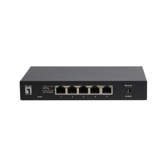 LevelOne - GEU-0525 switch No administrado 2.5G Ethernet (100/1000/2500) Negro